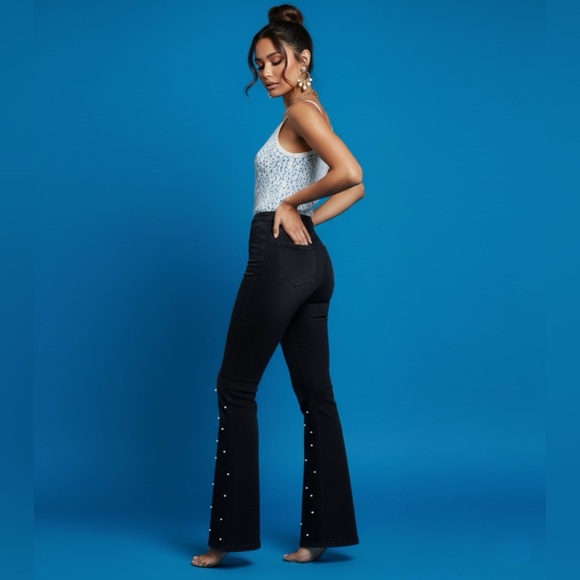 Pearl Glow Flare Jeans - Picture 11 of 12